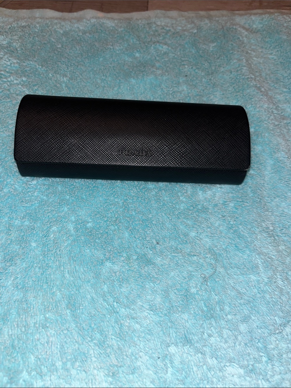 Prada Black Textured Sunglass Case
